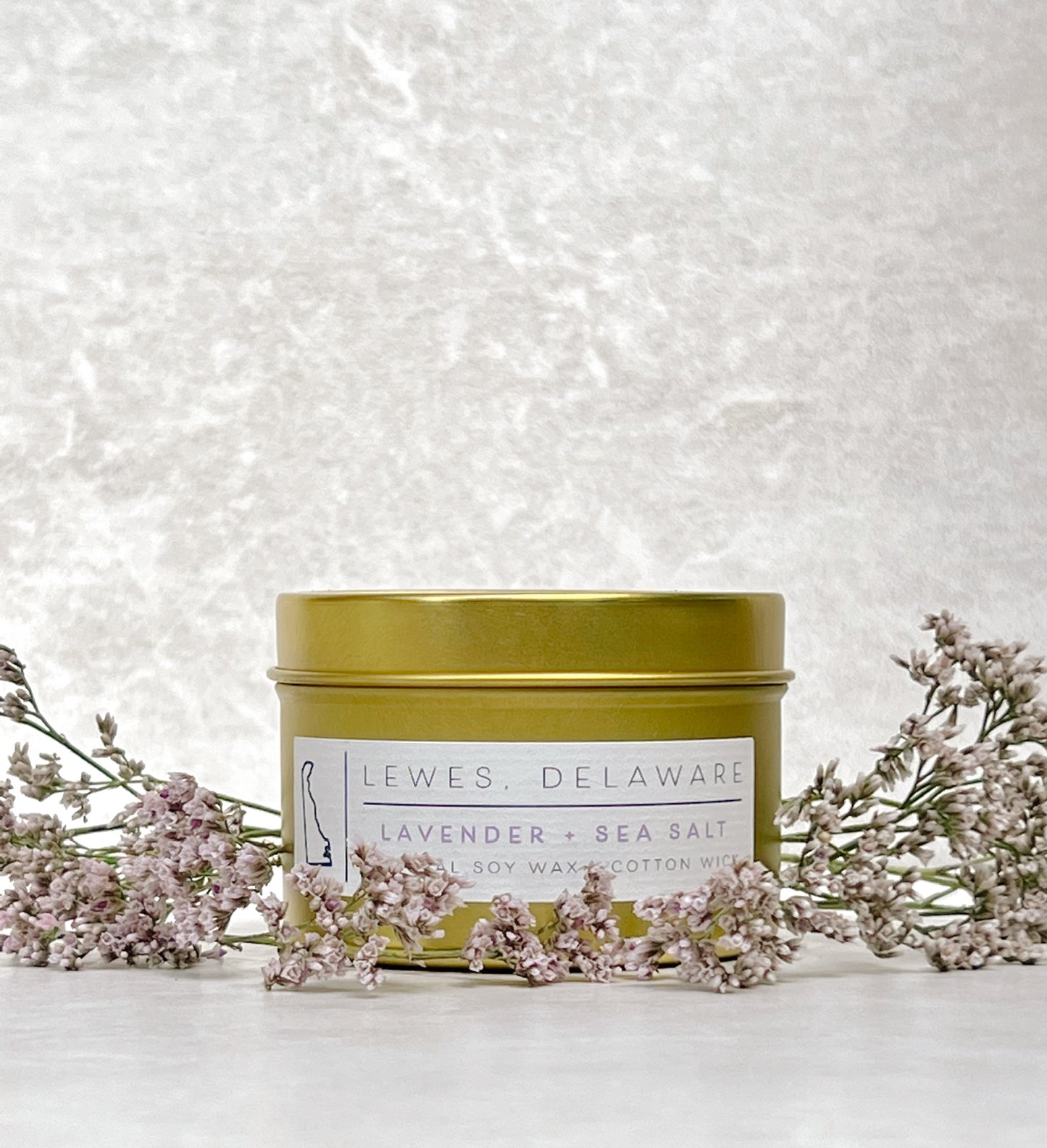 Lavender + Sea Salt Tin Candle